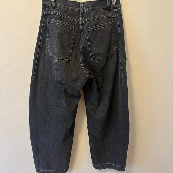 Rachel Comey Keenan Pant Washe Black Denim, Barrel Leg, High-Waist Womens Sz 6 - Picture 2 of 3
